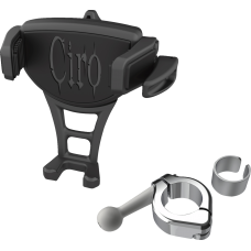 Ciro Phone Holder - Constrictor - Black - Chrome 7/8" | 1" Handlebar Mount - 0636-0572 50352